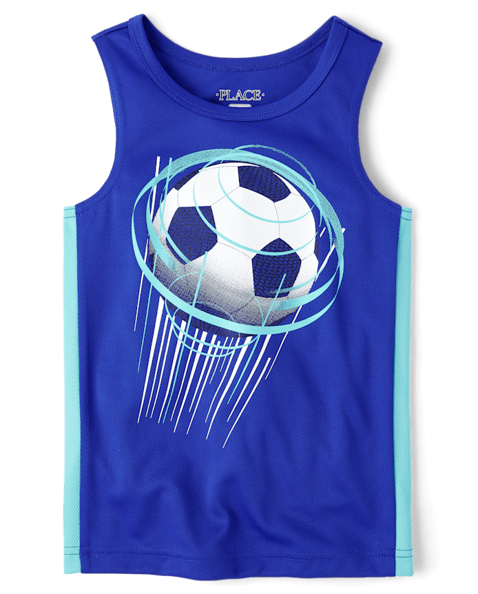 Boys Soccer Mesh Performance Muscle Tank Top