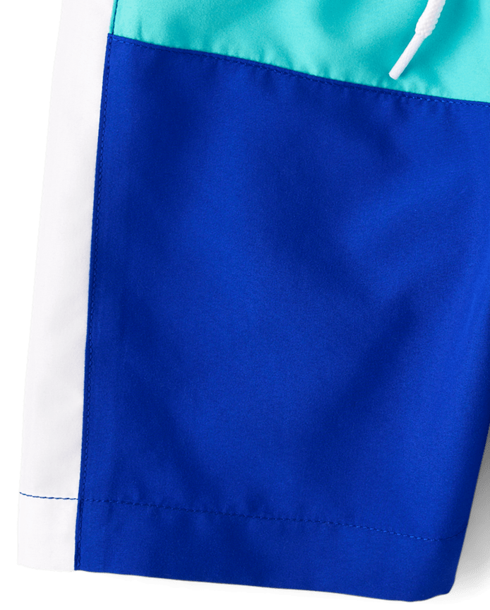 Boys Colorblock Swim Trunks
