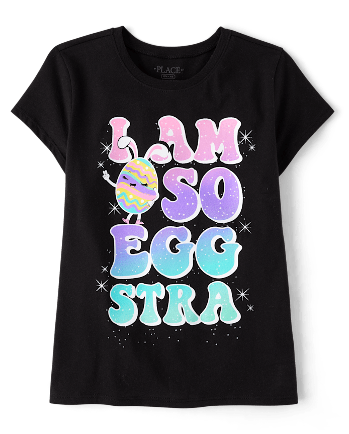 T-shirt graphique Easter Eggstra pour fille