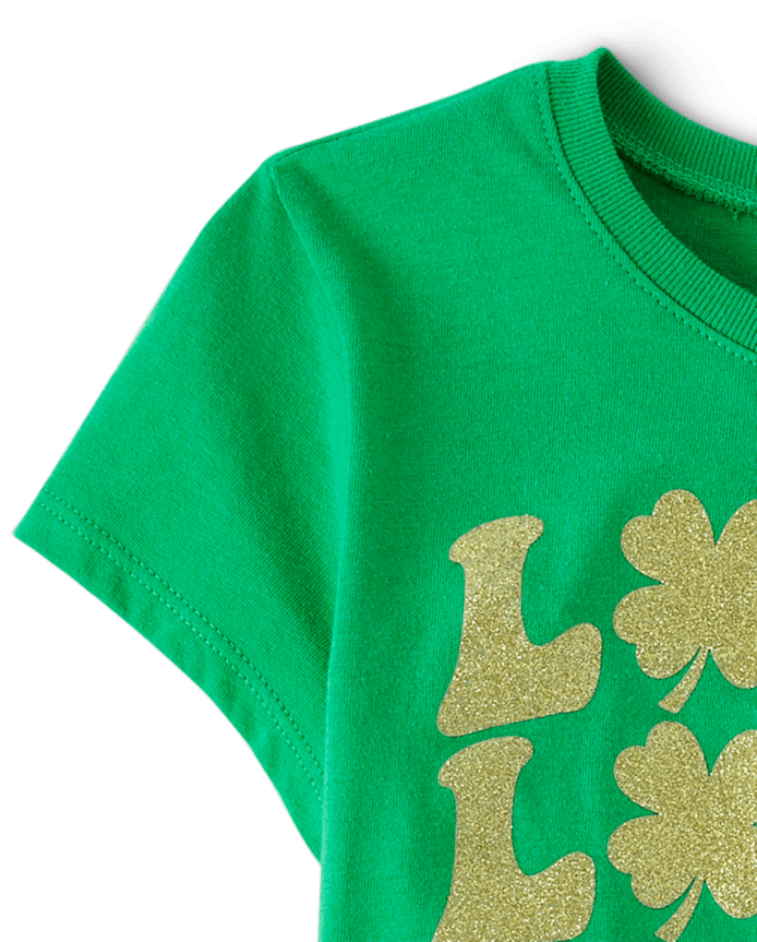 T-shirt graphique porte-bonheur pour filles la Saint-Patrick