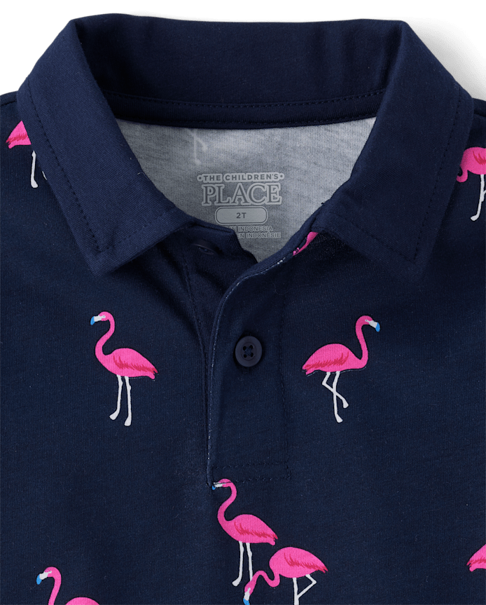 Baby And Toddler Boys Flamingo Polo