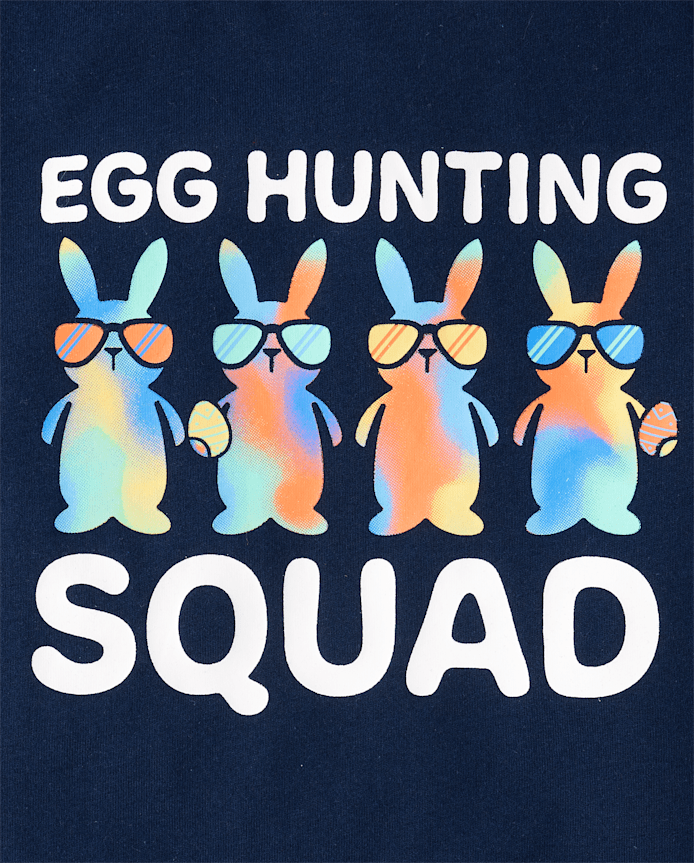 Baby And Toddler Boys Matching Family Easter Egg Hunting Squad Graphic Tee