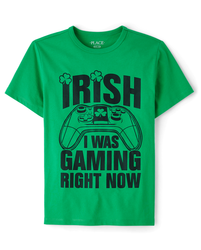 Boys St. Patrick's Day Gamer Graphic Tee