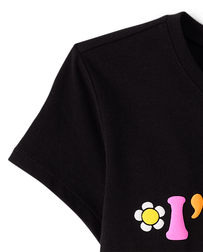Girls Rainbow Birthday Girl Graphic Tee