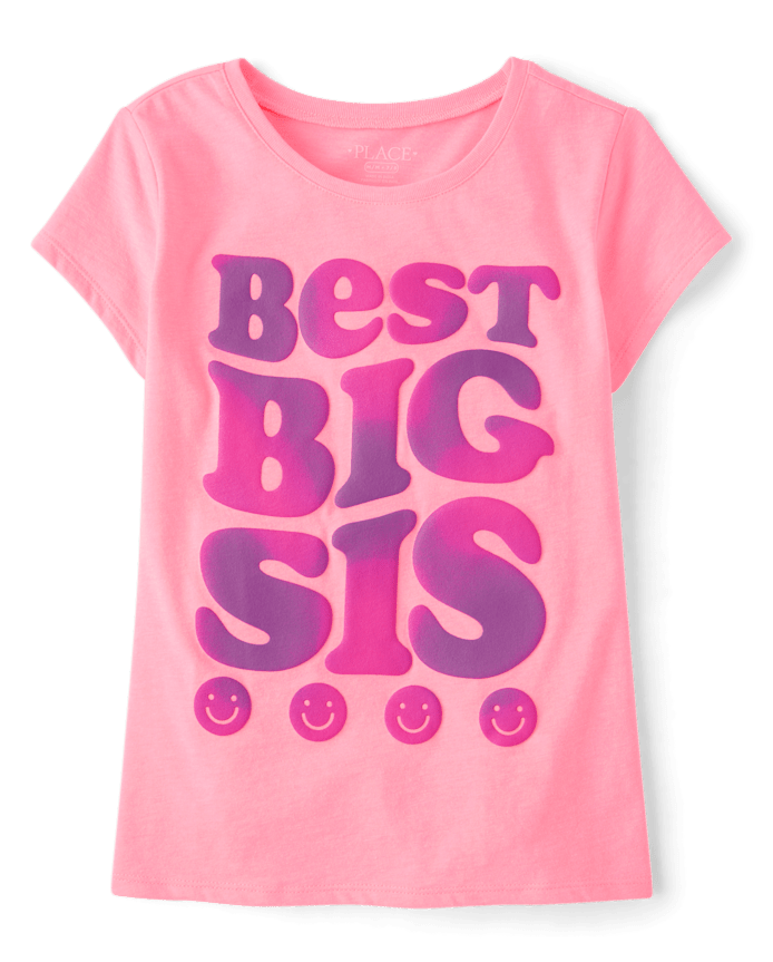 Girls Best Big Sis Graphic Tee