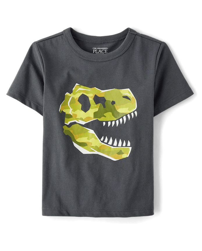Baby And Toddler Boys Camo Dino Graphic Tee