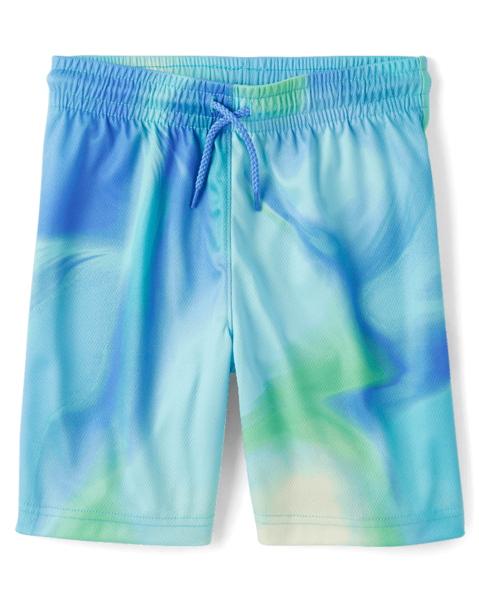 Boys Print Mesh Performance Basketball Shorts