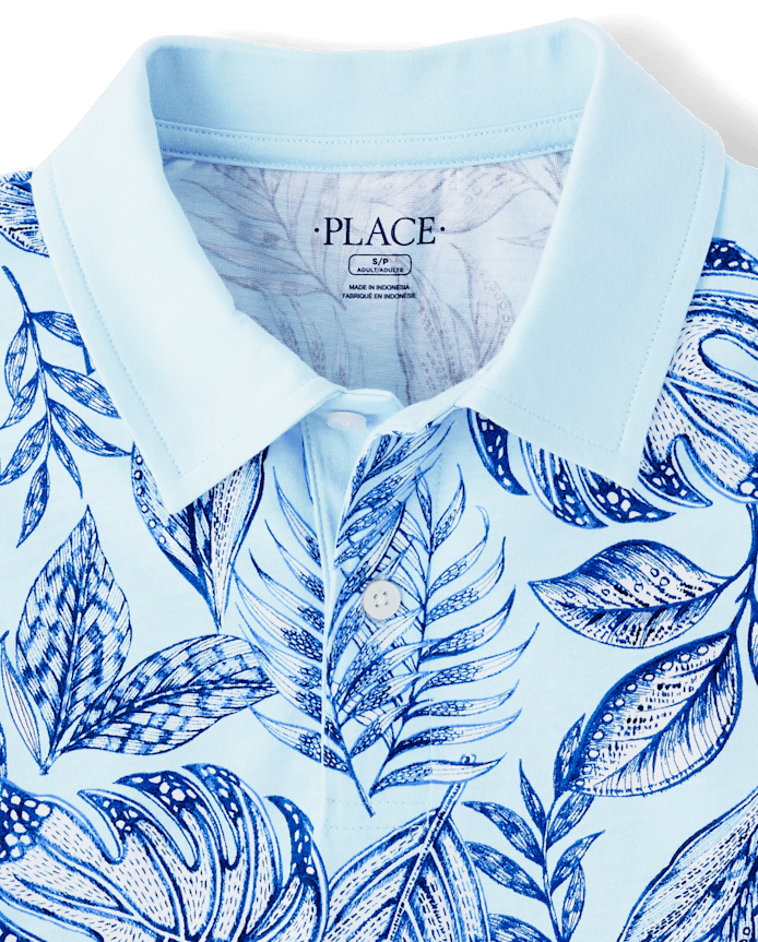 Mens Matching Family Tropical Polo