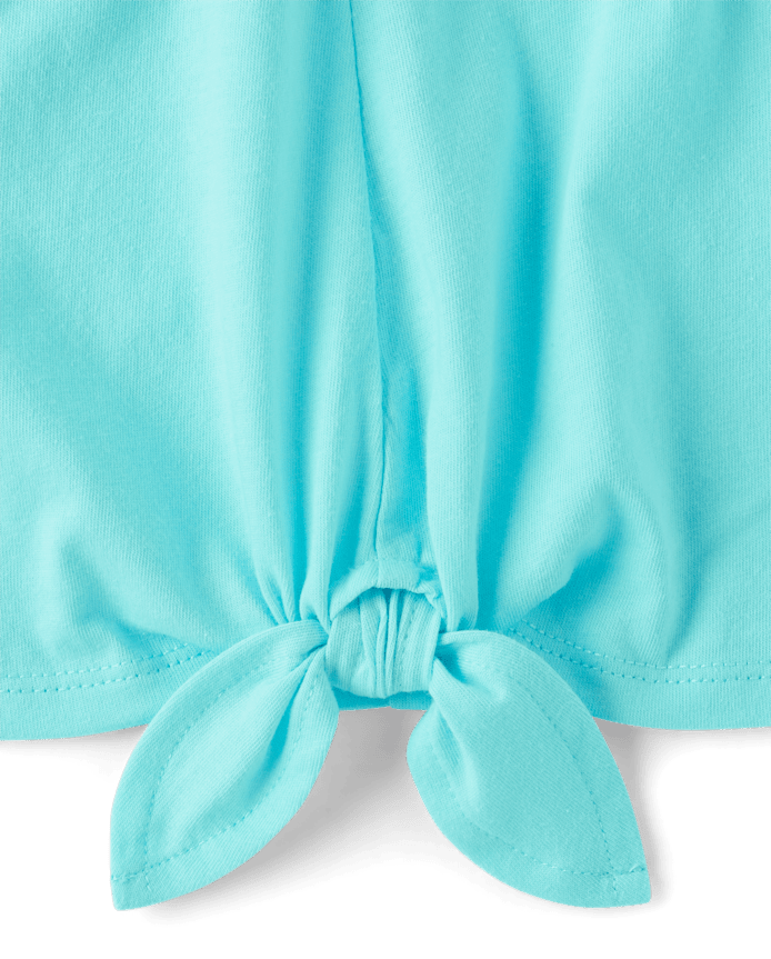 Baby And Toddler Girls Graphic Side Tie Tank Top