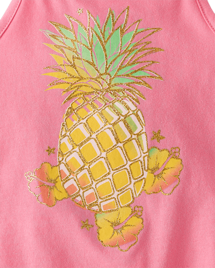 Toddler Girls Graphic Halter Tank Top 2-Pack