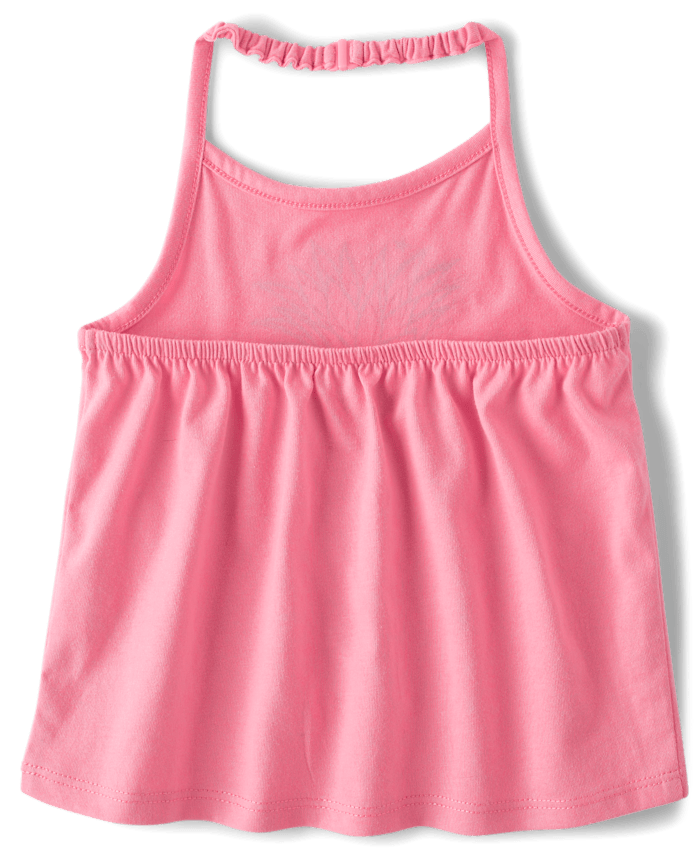 Lot de 2 débardeurs licou à imprimé graphique pour petites filles