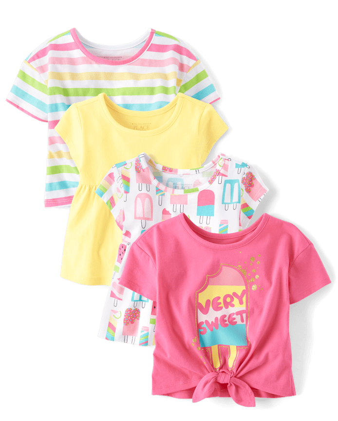 Lot de 4 gobelets à sucettes glacées pour petites filles