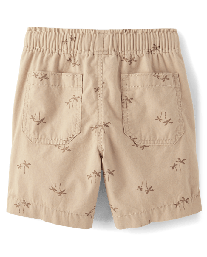 Boys Print Pull On Jogger Shorts