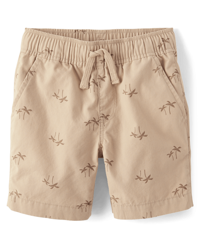 Boys Print Pull On Jogger Shorts