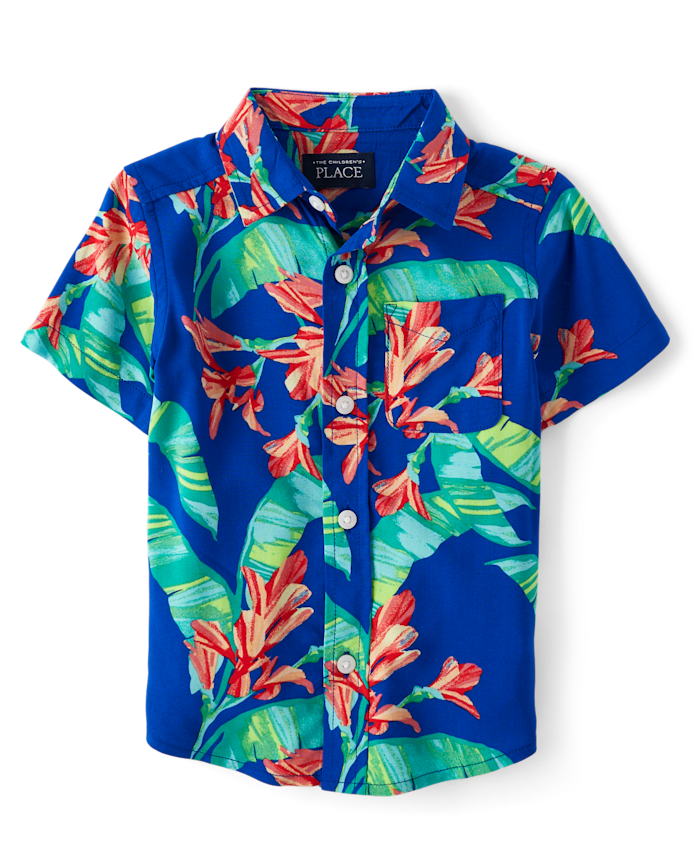Baby And Toddler Boys Matching Family Tropical Button Up Shirt