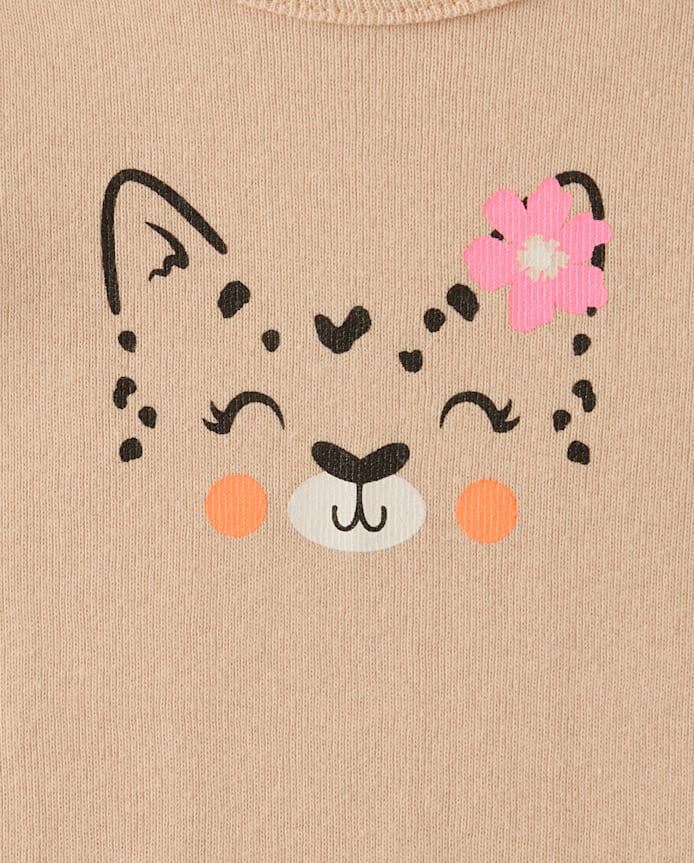 Baby Girls Leopard Bodysuit 5-Pack