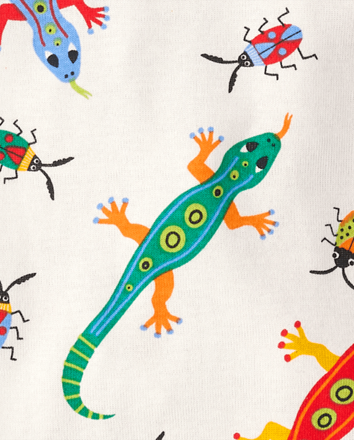 Baby And Toddler Boys Lizard Snug Fit Cotton Pajamas