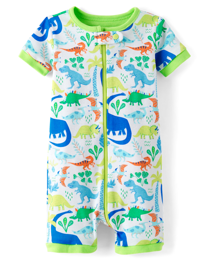 Baby And Toddler Boys Dino Snug Fit Cotton One Piece Pajamas