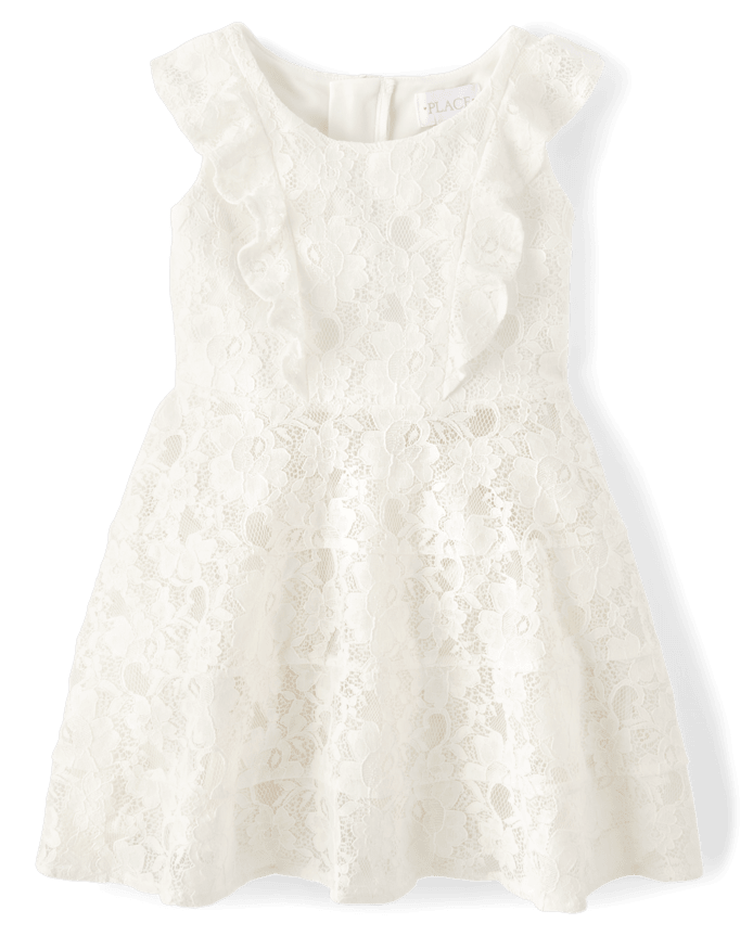 Girls Lace Tiered Dress
