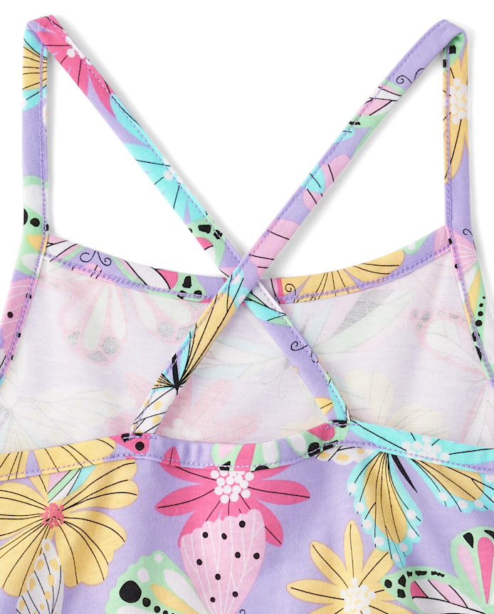 Girls Butterfly Tiered Dress