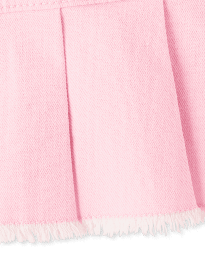 Girls Pleated Twill Skort