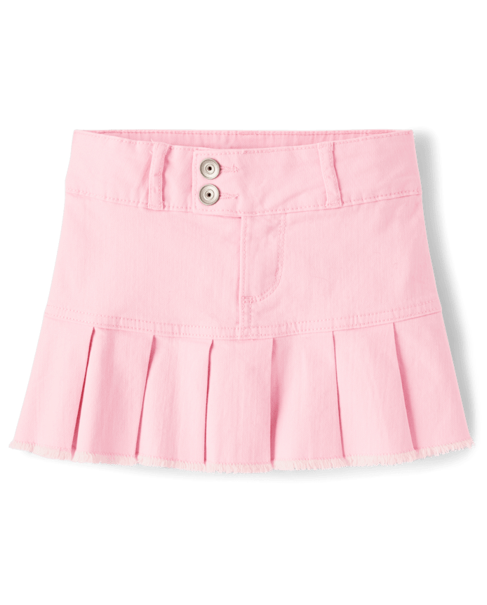Girls Pleated Twill Skort