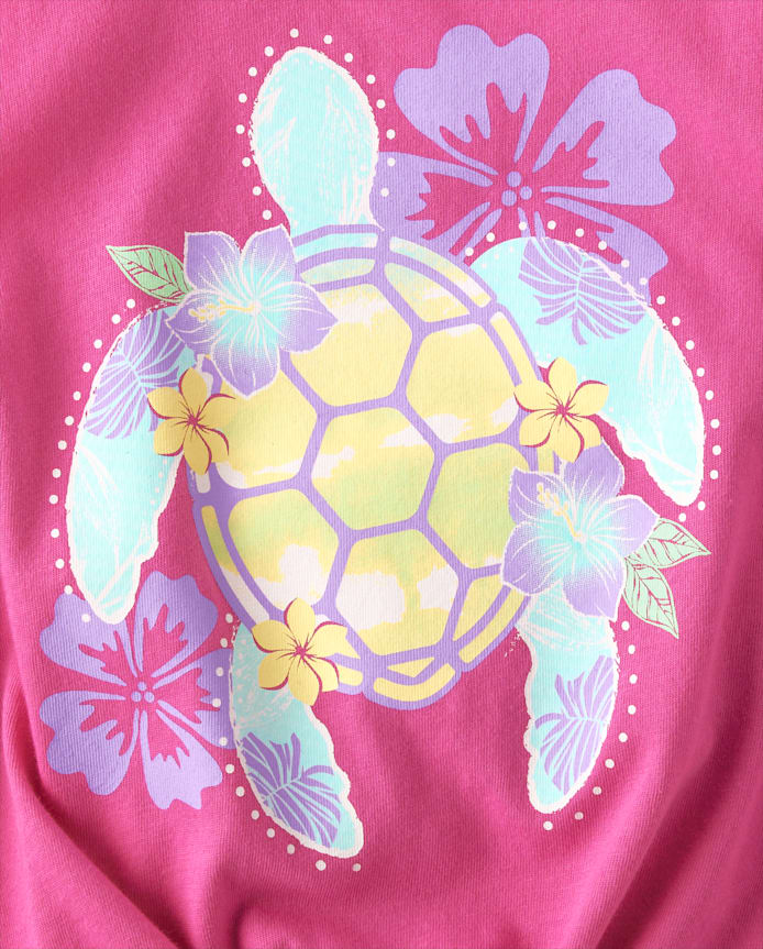 Lot de 3 débardeurs tropicaux à nouer sur le devant pour fille