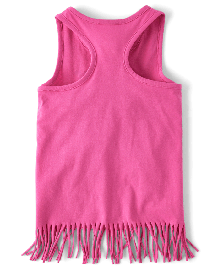 Girls Summer Vibes Fringe Tank Top 4-Pack