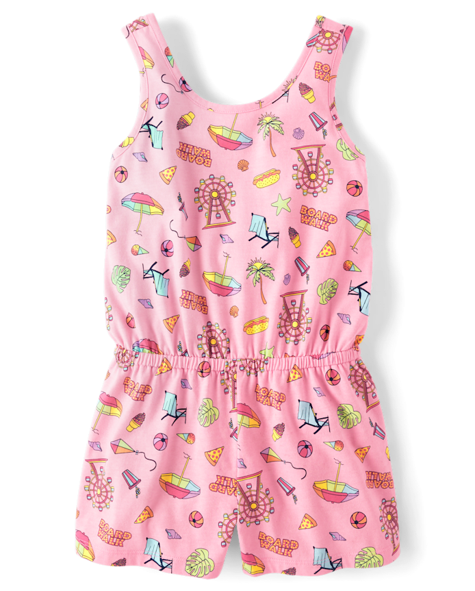 Girls Print Romper