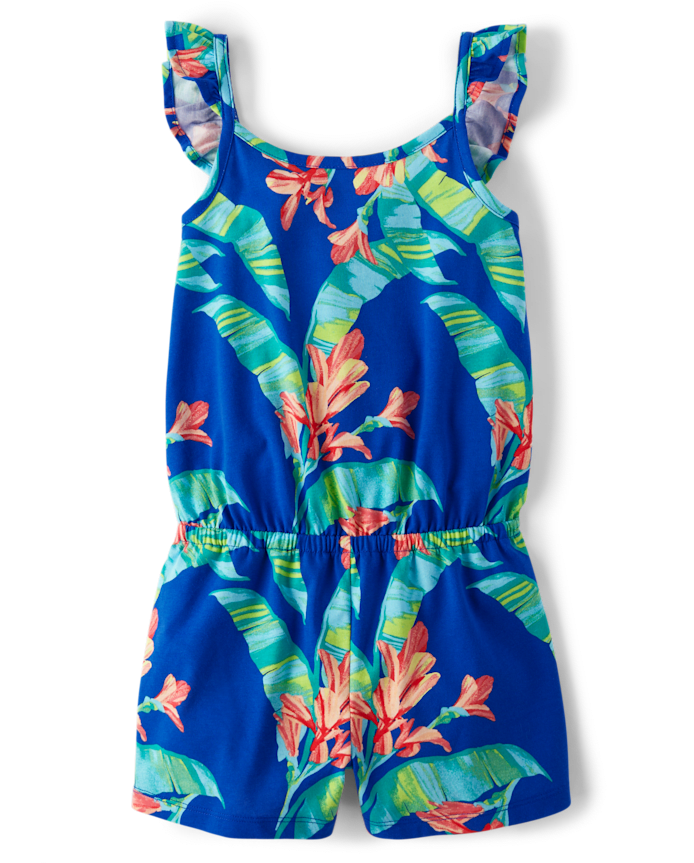 Girls Tropical Flutter Romper
