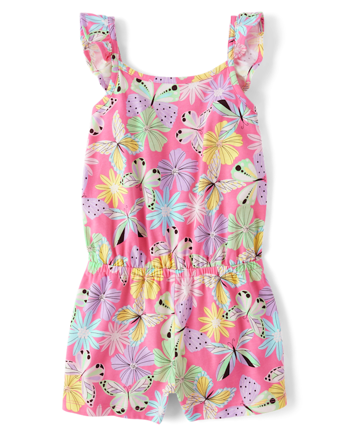 Combinaison à volants imprimée pour filles