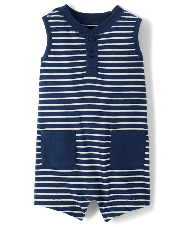 Baby Boys Striped Romper