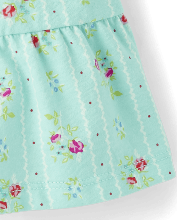 Girls Floral Tiered Tank Top