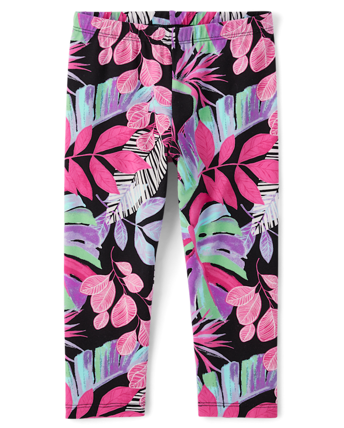 Girls Print Capri Leggings