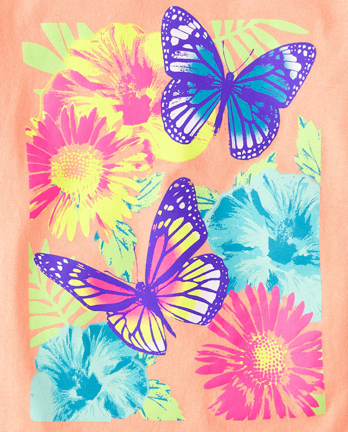 Lot de 4 t-shirts graphiques d'été pour filles