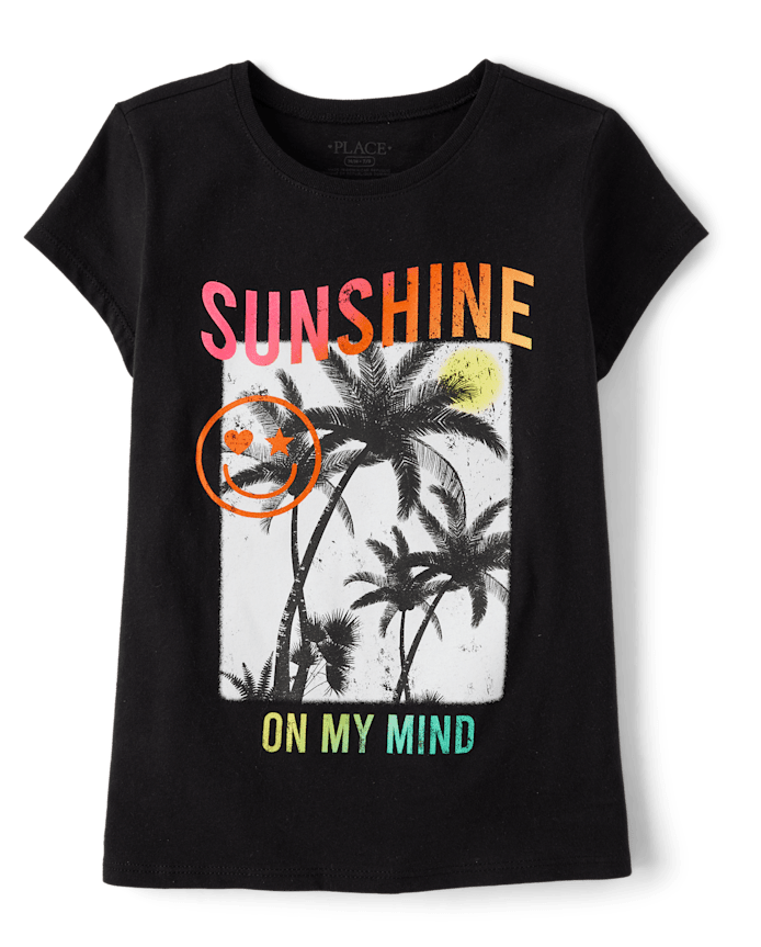 T-shirt graphique Sunshine pour filles