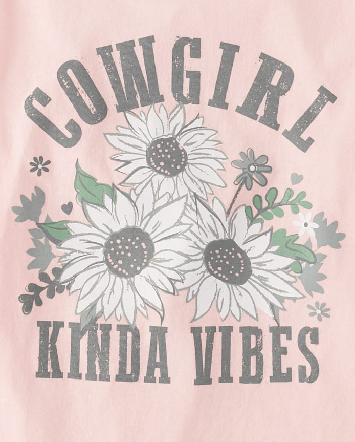 Girls Cowgirl Vibes Graphic Tee