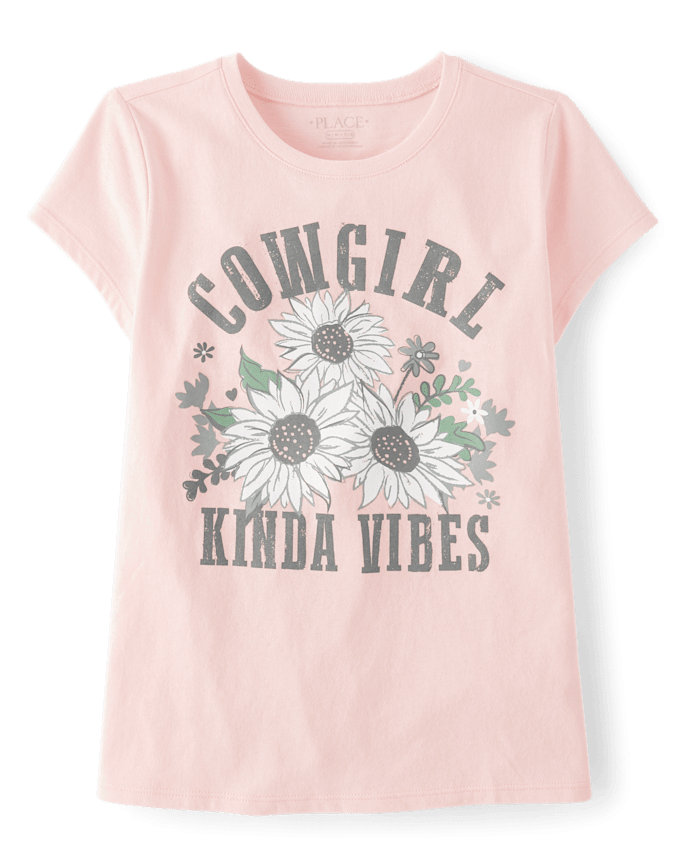 Girls Cowgirl Vibes Graphic Tee