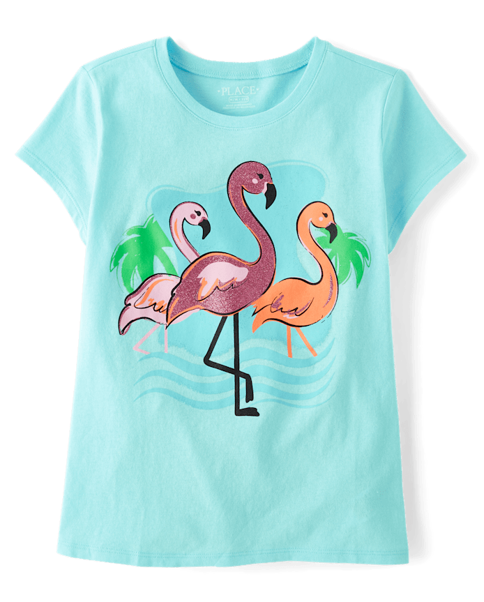 Girls Flamingo Graphic Tee