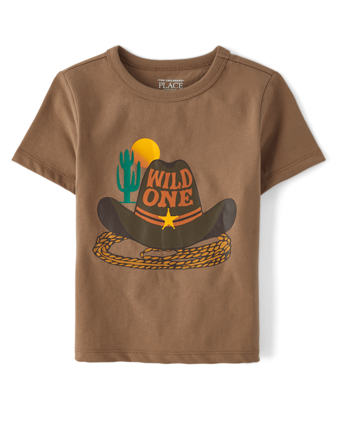 Baby And Toddler Boys Cowboy Hat Graphic Tee