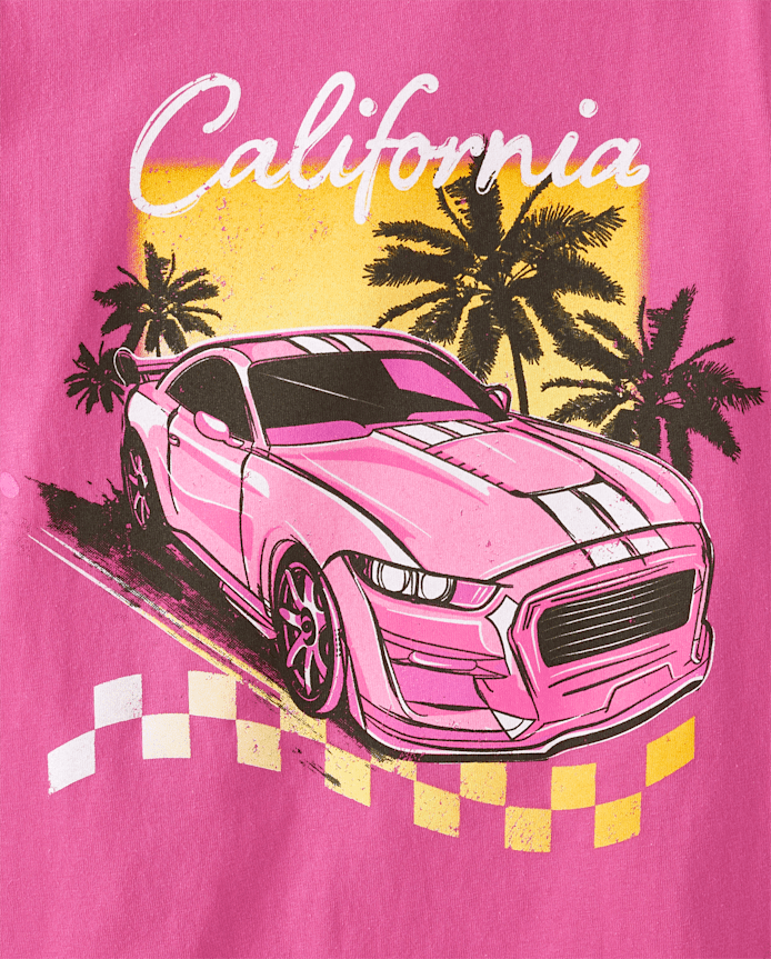 Girls Car Graphic Tee