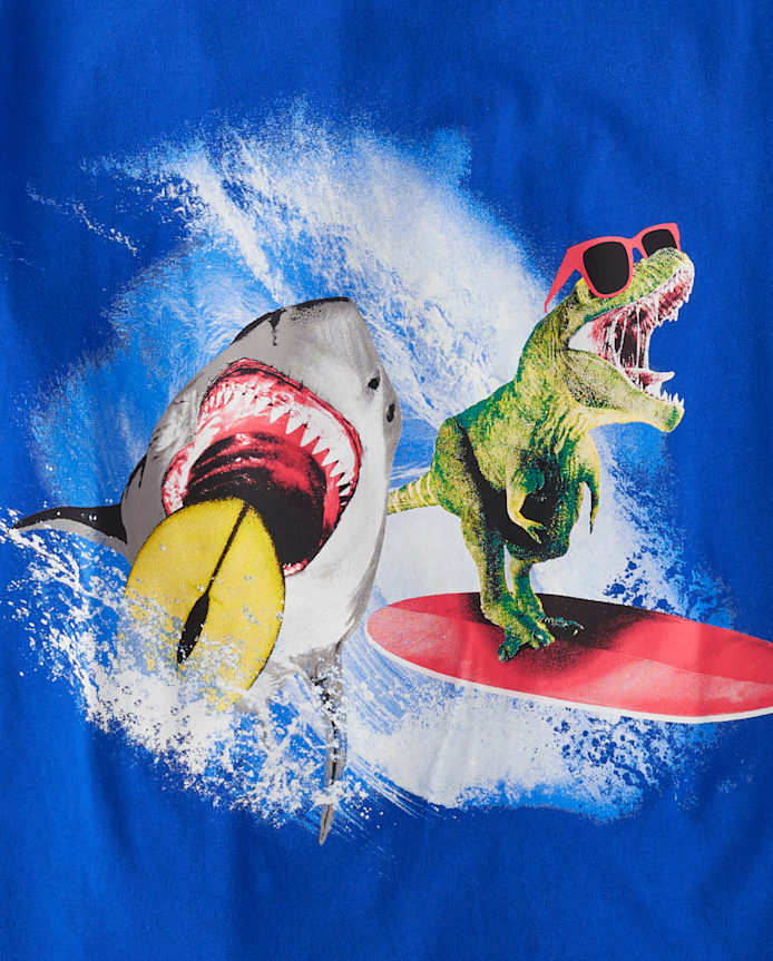 Boys Dino Shark Graphic Tee