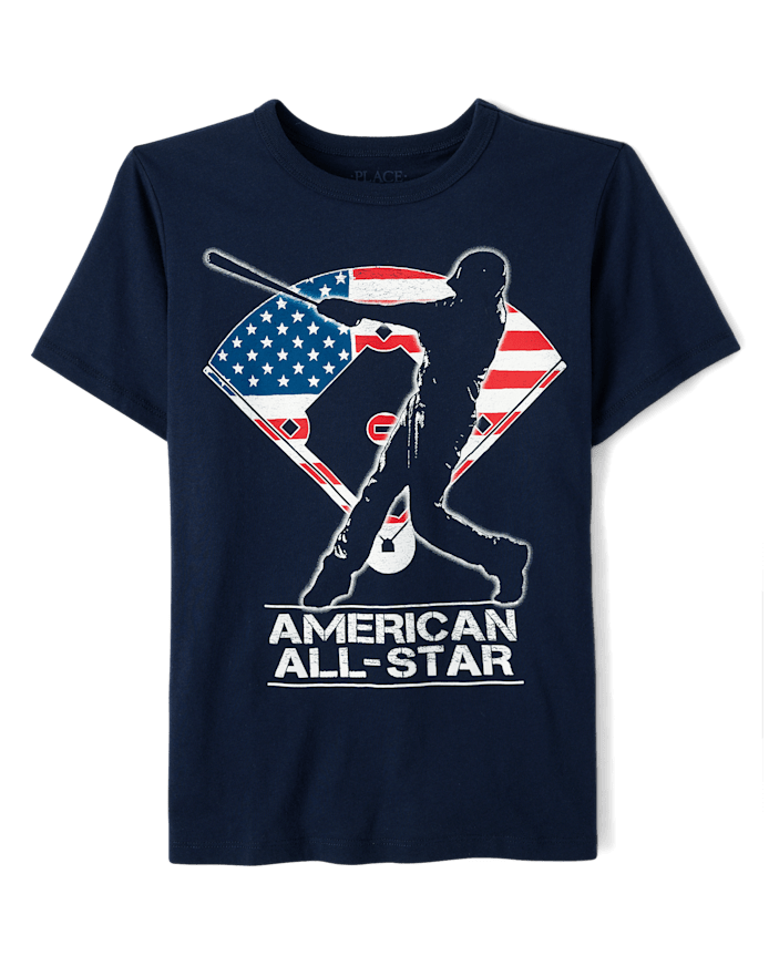 Boys Baseball American All-Star Graphic Tee