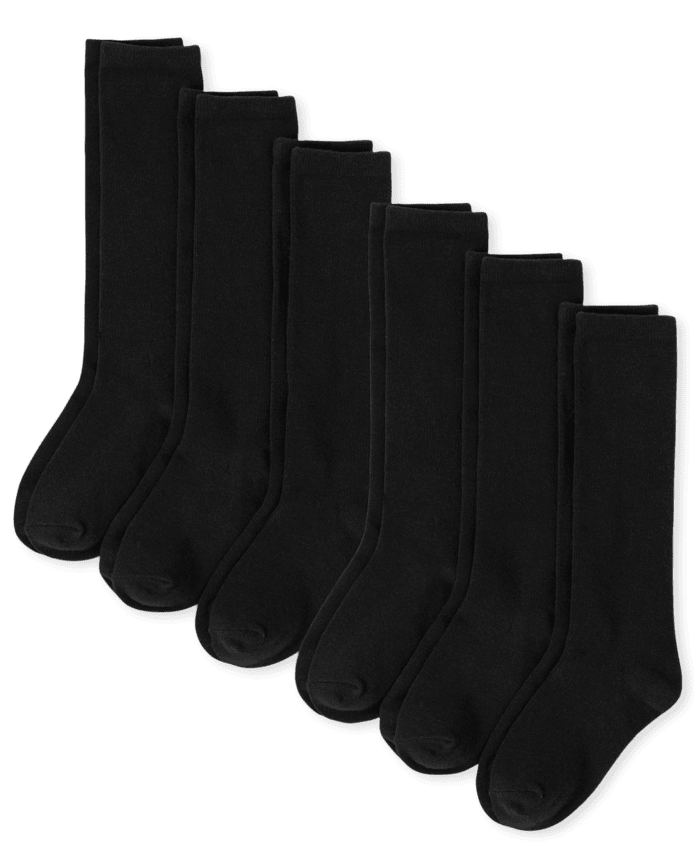 Lot de 6 paires chaussettes hautes pour filles