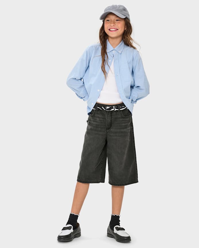 Girls Denim Baggy Jorts
