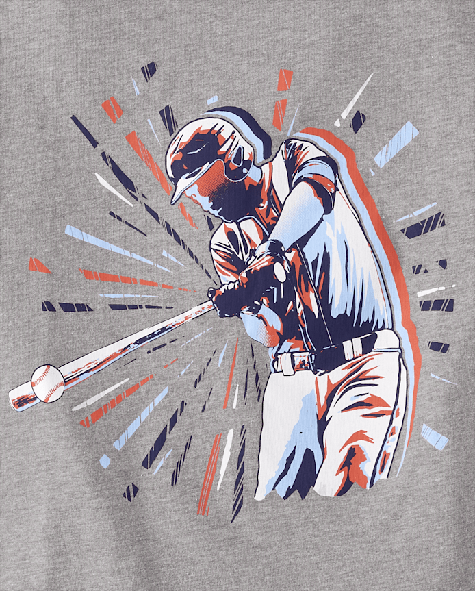 Boys Baseball Player Graphic Tee