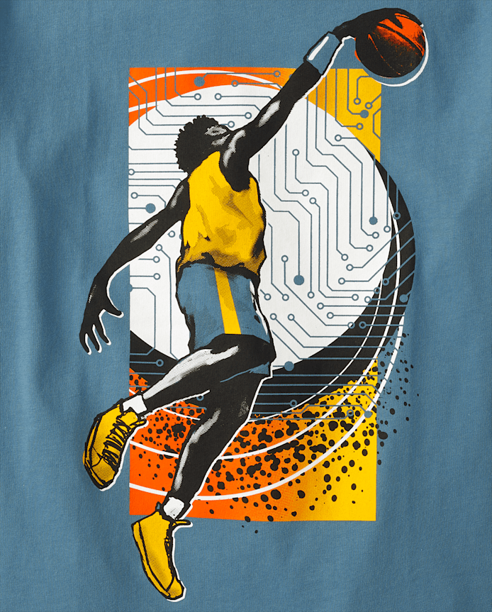 Boys Basketball Player Graphic Tee