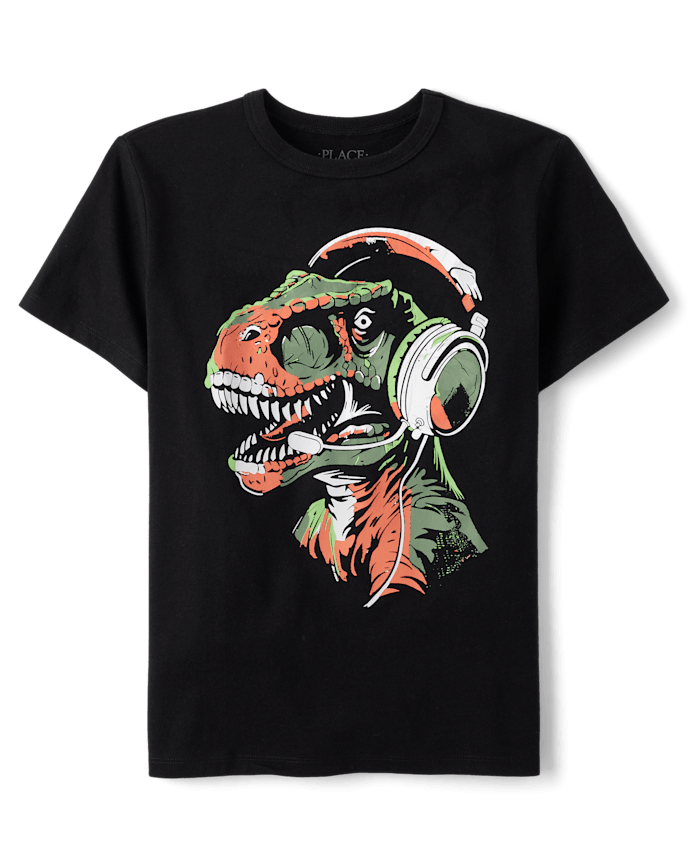 Boys Dino Gamer Graphic Tee