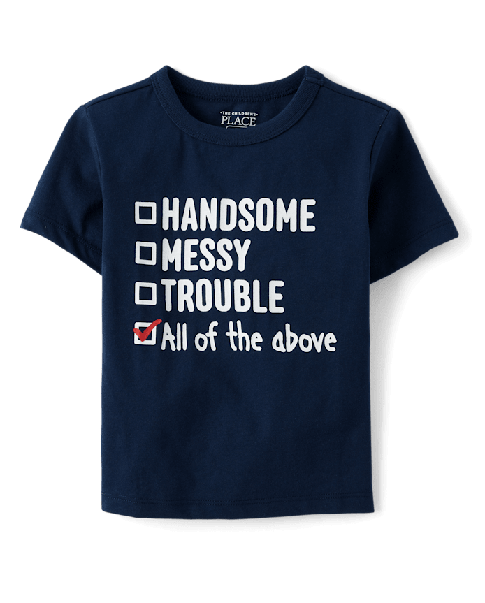 Baby And Toddler Boys Handsome Graphic Tee
