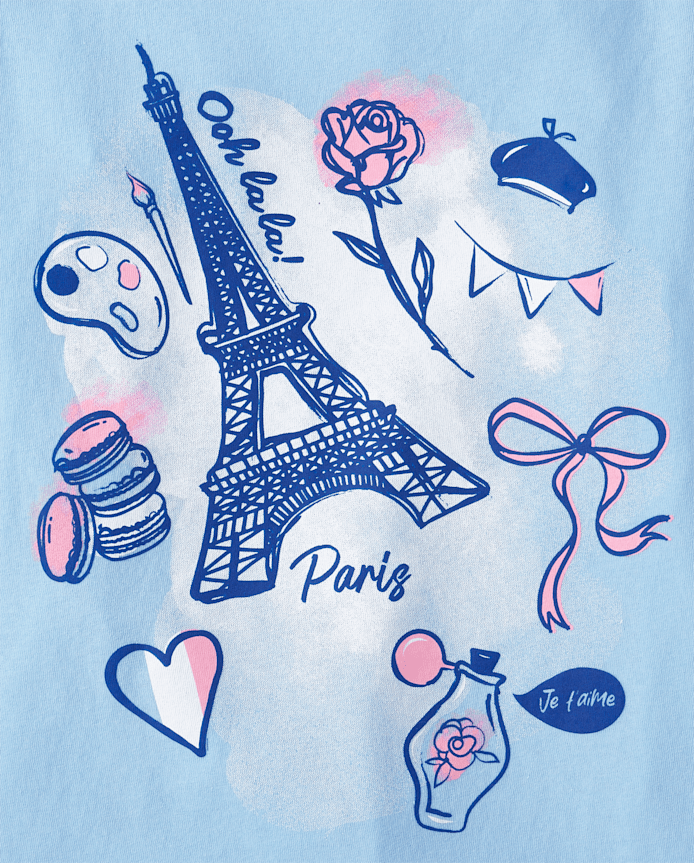 Girls Paris Graphic Tee